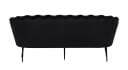 ebuy24 Sofa Nice 3 Personen Velour Schwarz Modern Bild 5