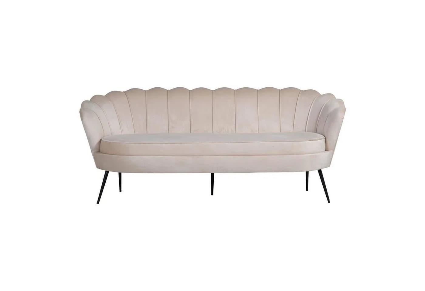 ebuy24 Sofa Nice Sofa 3 Personen velour beige - Bild 2
