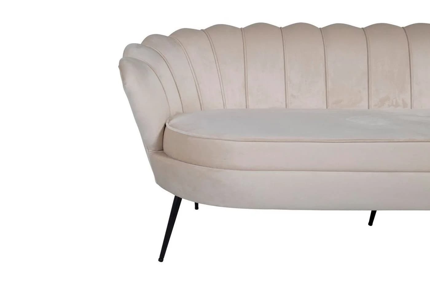 ebuy24 Sofa Nice Sofa 3 Personen velour beige - Bild 4