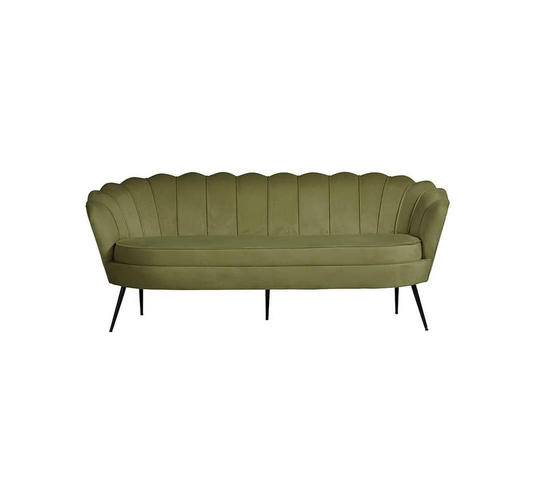 ebuy24 Nice Sofa 3-Sitzer Velours Grün - Bild 2