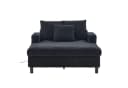LVHOM Polsterliege XXL Relaxsessel mit LED-Licht & Ladestation Schwarz Bild 1