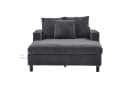 LVHOM Polsterliege XXL Relaxsessel Grau mit LED-Licht & Ladestation Bild 1