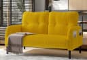 LVHOM Sofa Polstergarnitur Gelb Modular mit Seitentaschen Bild 2