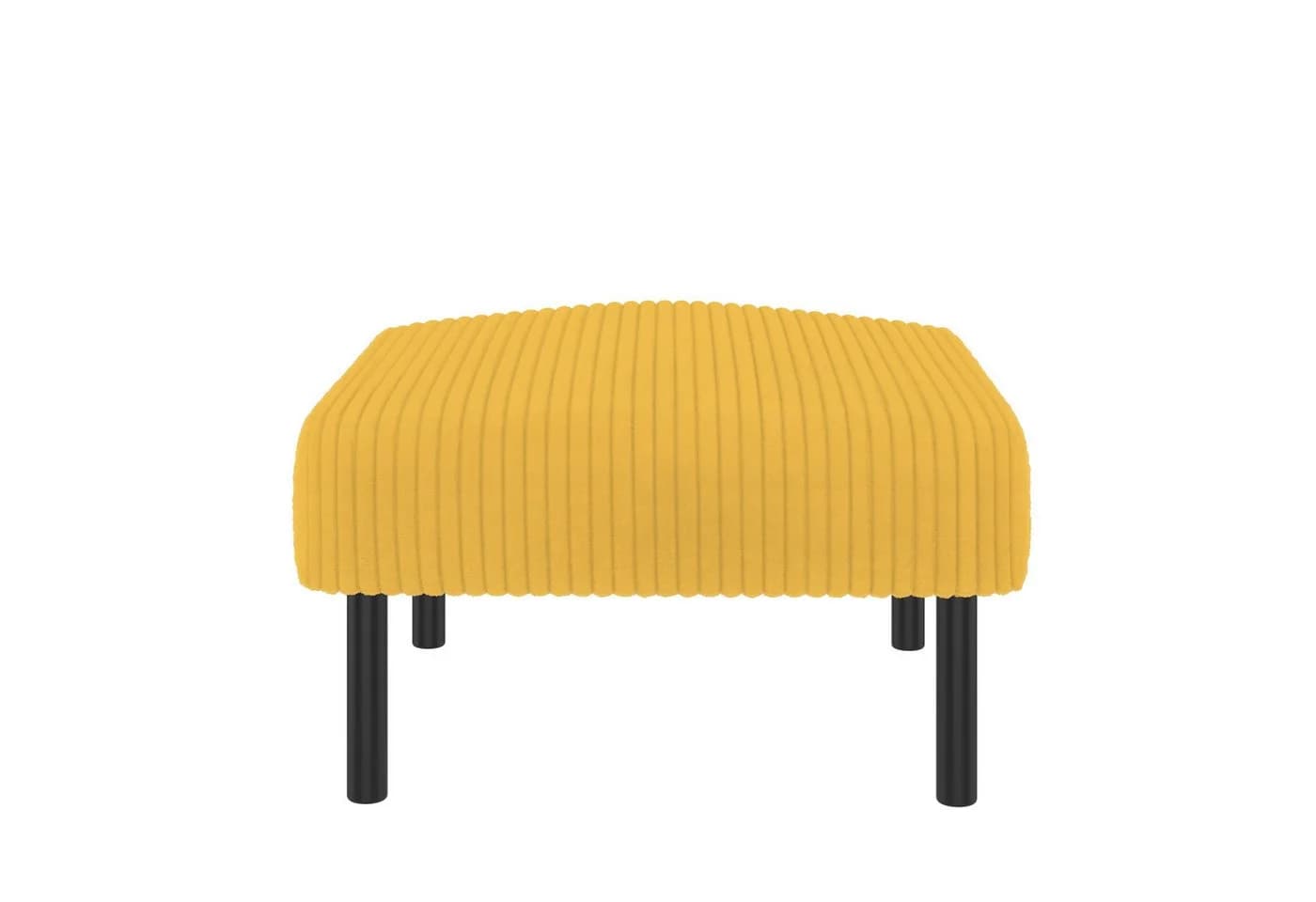 LVHOM Sofa Polstergarnitur Gelb Modular mit Hocker - Bild 1