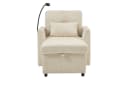 LVHOM Relaxsessel Chaiselongue Beige mit Stauraum & Handyhalter Bild 1