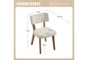 LVHOM Esszimmerstuhl 2er-Set Massivholz Eiche Beige Sackleinen Bild 3