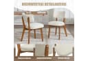 LVHOM Esszimmerstuhl 2er-Set Massivholz Eiche Beige Sackleinen Bild 5