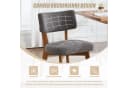 LVHOM Esszimmerstuhl Massivholz Leinenstoff 2er-Set Mid-Century Bild 4