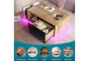 LVHOM Couchtisch Retro Sideboard mit LED & Cleverem Stauraum Holz-Metall-Design Bild 3