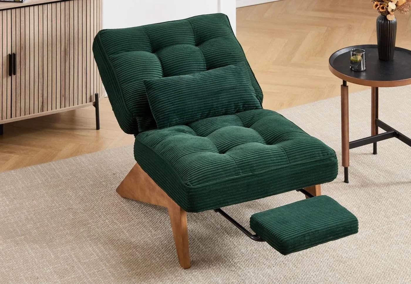 LVHOM Relaxsessel Verstellbarer Loungesessel mit Fußstütze & Lendenkissen - Bild 2