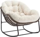 LVHOM Schaukelstuhl Rattan Stahlrahmen Bild 2