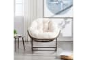 LVHOM Schaukelstuhl Rattan Stahlrahmen Lounge Sessel Bild 3