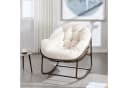 LVHOM Schaukelstuhl Rattan Stahlrahmen Lounge Sessel Bild 4