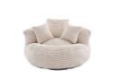 LVHOM Sitzsack 108x108x52cm Chenille Premium Sofa mit 3 extra Kopfkissen Bild 1