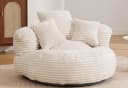 LVHOM Sitzsack 108x108x52cm Chenille Premium Sofa mit 3 extra Kopfkissen Bild 2