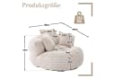 LVHOM Sitzsack 108x108x52cm Chenille Premium Sofa mit 3 extra Kopfkissen Bild 3