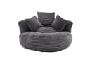 LVHOM Sitzsack 108x108x52cm Chenille Premium Sofa mit 3 extra Kopfkissen Bild 1