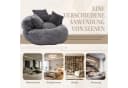 LVHOM Sitzsack 108x108x52cm Chenille Premium Sofa mit 3 extra Kopfkissen Bild 4
