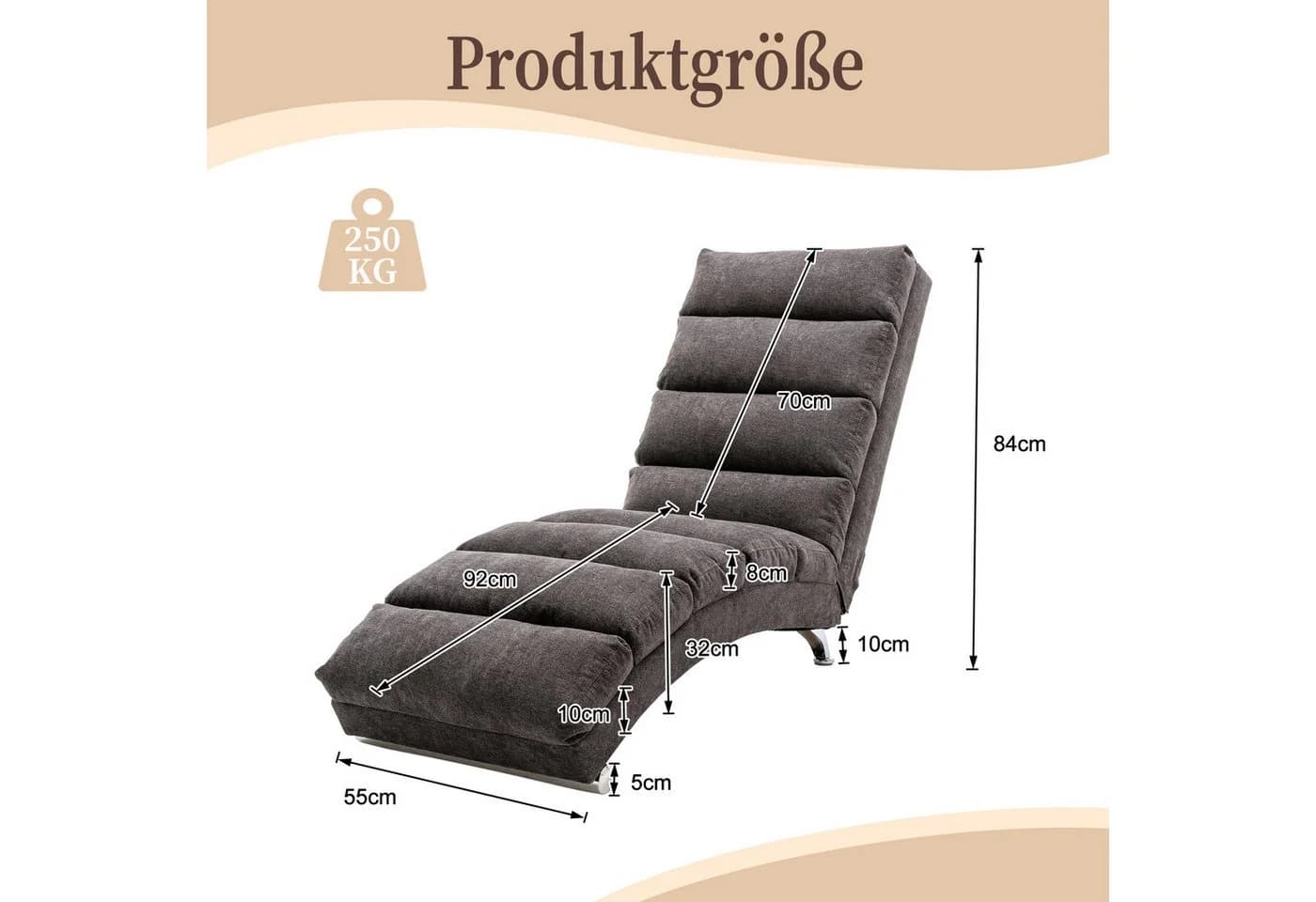 LVHOM Relaxsessel Sackleinen Massage-Liege INDOOR PREMIUM - Bild 3