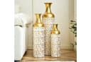 LVHOM Dekovase Bodenvase 3-tlg. Metall-Vasen-Set Gold Bild 2