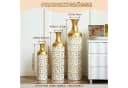 LVHOM Dekovase Bodenvase 3-tlg. Metall-Vasen-Set Gold Bild 3