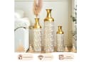 LVHOM Dekovase Bodenvase 3-tlg. Metall-Vasen-Set Gold Bild 5