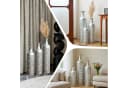 LVHOM Dekovase Metall-Vasen-Set Silber 3-tlg. Geometrisches Design Bild 4
