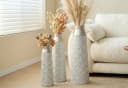 LVHOM 3-teiliges Geometrisches Metall-Vasen-Set Silber Trapez Bild 2