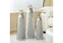 LVHOM 3-teiliges Geometrisches Metall-Vasen-Set Silber Trapez Bild 3
