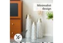 LVHOM 3-teiliges Geometrisches Metall-Vasen-Set Silber Trapez Bild 4