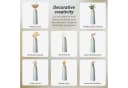 LVHOM 3-teiliges Geometrisches Metall-Vasen-Set Silber Trapez Bild 5