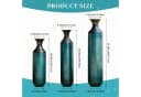 LVHOM 3-teiliges Geometrisches Metall-Vasen-Set Blau Bild 3