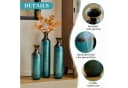 LVHOM 3-teiliges Geometrisches Metall-Vasen-Set Blau Bild 4