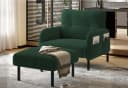 LVHOM Sofa Polstergarnitur Grün Cord Stoff mit Seitentaschen Bild 2