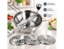 MC Star Passiermühle Edelstahl mit 3 Siebeinsätzen Silber Bild 5