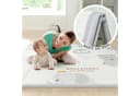 MC Star Laufstall Baby Grau mit Netzdesign und Matte Bild 1