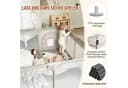 MC Star Laufstall Baby Grau mit Netzdesign und Matte Bild 4
