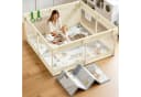 MC Star Laufstall Baby Beige 120x120 cm mit Netzdesign Bild 2