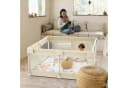 MC Star Laufstall Baby Beige 120x120 cm mit Netzdesign Bild 4