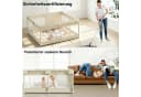 MC Star Laufstall Baby Beige 120x120 cm mit Netzdesign Bild 5
