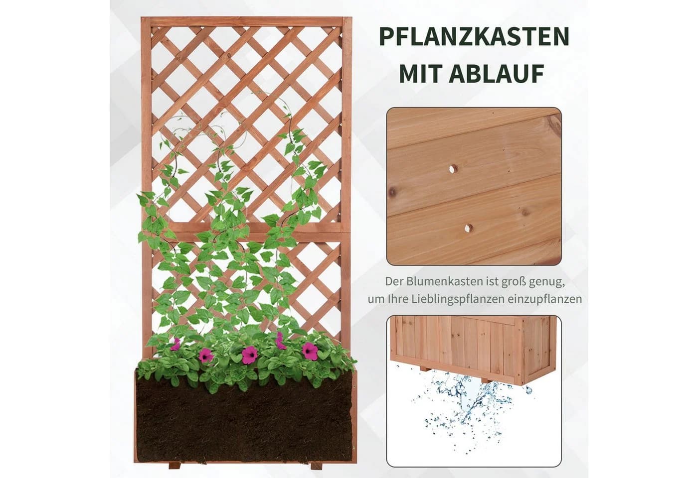 MC Star Hochbeet Pflanzenkasten mit Rankgitter - Bild 3