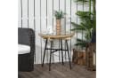 MC Star Gartentisch Boho-Stil PE-Rattan Glas Beige Bild 1