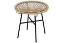 MC Star Gartentisch Boho-Stil PE-Rattan Glas Beige Bild 2