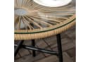 MC Star Gartentisch Boho-Stil PE-Rattan Glas Beige Bild 4
