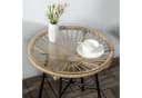 MC Star Gartentisch Boho-Stil PE-Rattan Glas Beige Bild 5