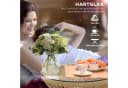 MC Star Gartentisch Outdoor-Beistelltisch Rattan-Beistelltisch Glasplatte Beige Bild 3