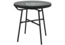 MC Star Gartentisch Boho-Stil Schwarz PE-Rattan Glas Bild 1