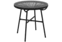 MC Star Gartentisch Boho-Stil Schwarz PE-Rattan Glas Bild 2