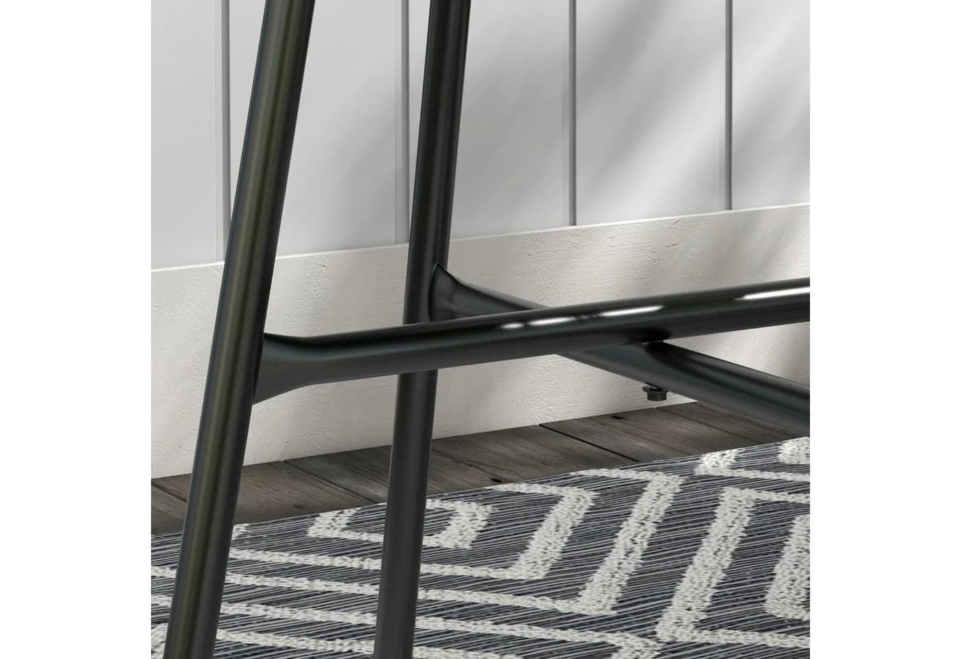 MC Star Gartentisch Boho-Stil Schwarz PE-Rattan Glas - Bild 3