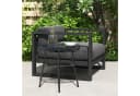 MC Star Gartentisch Boho-Stil Schwarz PE-Rattan Glas Bild 5